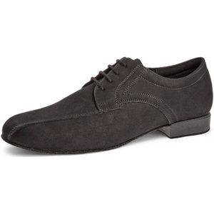 Diamant 094 - 025 - 448 - Dansschoen voor heren - Zwart Nubuck - Brede pasvorm H - Schokabsorberend kussen in de hiel - Extra comfort tijdens het dansen - Flexibele zwarte suède zool - Stijldansen, Ballroom, Tango - Diamant - Zwart - 44