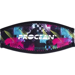 Maskstrap | Neopreen slide | Zwart, blauw en roze