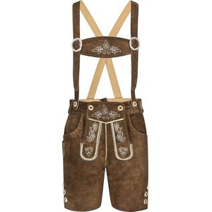Traditionele Feldberg lederhose - Oktoberfest - Gemaakt van echt leer - Kort model - Maat 50
