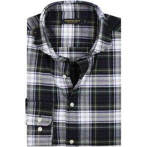 Steppin' Out Flanel Overhemd Ruit Blauw Groen - Maat M - Heren