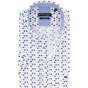 Giordano casual overhemd korte mouw wit