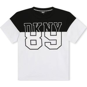 Dkny D60027 T-shirt Met Korte Mouwen Wit 5 Years Jongens,Meisjes