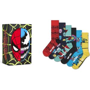 Happy Socks - Marvel Spider-man Gift Set - Crewsokken - 6 Paren
