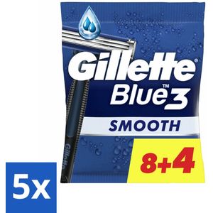 Gillette Wegwerpmesjes Blue III 12 stuks per verpakking - Bulkverpakking - 5 stuks