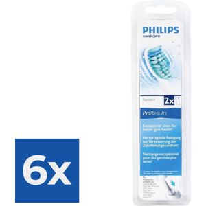 Philips Sonicare ProResults HX6012/07 - Opzetborstel - Standaard - 2 stuks - Voordeelverpakking 6 stuks