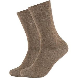 Camano Ca-soft sokken unisex 2 PACK 43-46 Caramel mel. Naadloos en zonder knellende elastiek