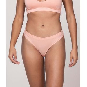 Undiemeister String Dames - Blush Dusk (Lichtroze) - Slip Zijdezachte Ademende Stof - Elastische band - Platte Naden - Zonder Labels - Gladde Onderbroek Afwerking - Tencel - String - Maat L