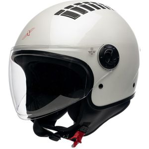 Motor Jet Jethelm NEMESIS Wit Glanzend XS van MOTOBLOUZ