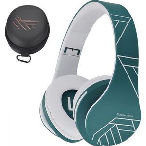 PowerLocus P2 - Draadloze Over-Ear Koptelefoon Inklapbaar - Bluetooth Hoofdtelefoon - Met microfoon – Headphone - Micro SD mode – Incl. Carry Case – Blauw