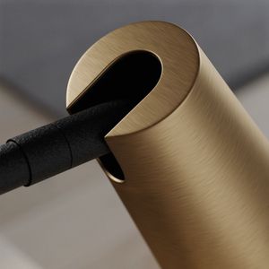 Lucande - bureaulamp - 1licht - metaal - H: 42 cm - GU10 - messing, goud, zwart