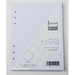 Aanvulling Wit Blanco A5 Notitiepapier 120g/m² voor o.a. Succes, Filofax Organizers 50 vel + Zebra Telescopic Stylus Pen Metallic Roze