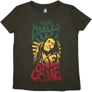 Bob Marley - One Love Gradient Dames T-shirt - S - Groen