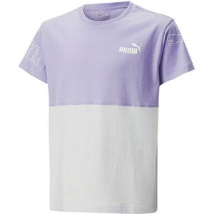 Puma Power Colorblock T-shirt Met Korte Mouwen Paars 3-4 Years Meisjes