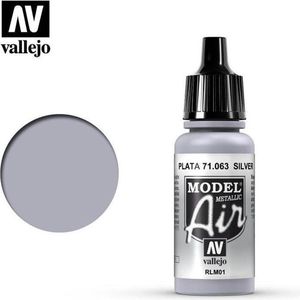 Vallejo 71063 Model Air Silver - Acryl Verf flesje