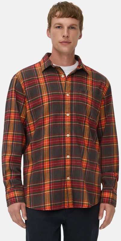 CAMEL ACTIVE - FleXXXactive - Overhemd - Donkerbruin - Geruit - Lange Mouw