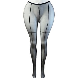 BamBella ® - Panty -Onesize - gaas maillot dunne pantys Dames - Onesize - lingerie van kant zwart