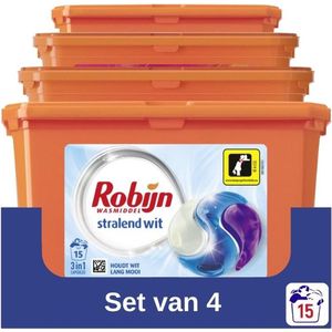 Robijn Wascapsules - 3-in-1 - Stralend Wit - 3 stuks