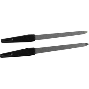 Nagelvijlen van metaal verpakt per 2 stuks zwart