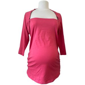 Love2Wait Zwangerschapsblouse met nep bolero, Fuchisa XXL