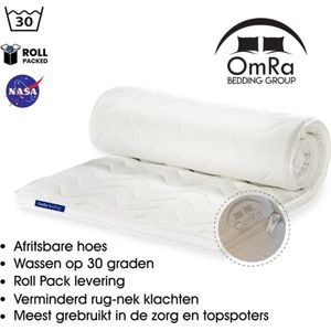 Omra - Topdek -Matras - Nasa - Topper - Rits - Rollpack -  160x210x7 cm