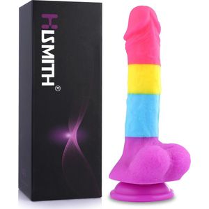 Fantasy Rainbow Sugar Zuignap Dildo 22 cm