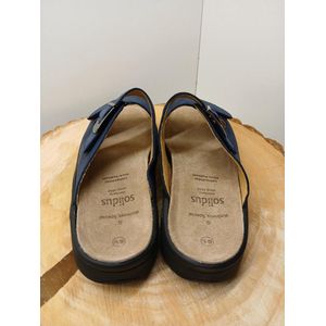 SOLIDUS Slippers dames, Wellness Spezial 20187-80033 (G) Nubuk Ocean - maat EU: 40 en UK: 6,5