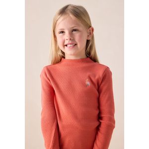 Sissy-Boy - Lichtrode Longsleeve - Met Mock-hals - 100% Katoen