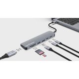 Manhattan - USB-C PD naar HDMI 7-in-1 - Dockingstation - Grijs - 4K