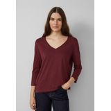 T-shirt - Zacht Katoen - 3/4 Mouwen - Diepe V-hals - Normale Pasvorm