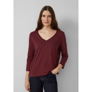 T-shirt - Zacht Katoen - 3/4 Mouwen - Diepe V-hals - Normale Pasvorm