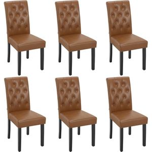 Rootz Eetkamerstoel - Stoel met hoge rugleuning - Leren stoel - Ergonomisch ontwerp - Gemakkelijk schoon te maken - Vloerbescherming - 44 cm x 99 cm x 59 cm