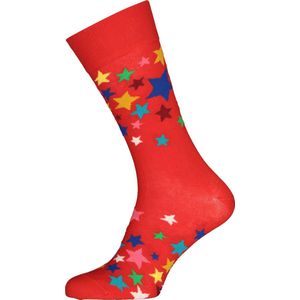 Happy Socks Stars Sock - rood met ster - Unisex - Maat: 36-40