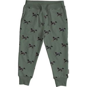 SNURK sweat pants kind Black Horses Green maat 128