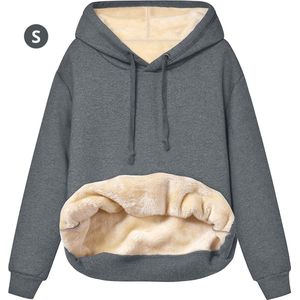 Livano Hoodie Deken - Warme Trui Dames - Truien Dames - Fleece Trui - Winter - Wollen Trui Dames - Deken Met Mouwen - Hoodie Blanket - Grijs - Maat S