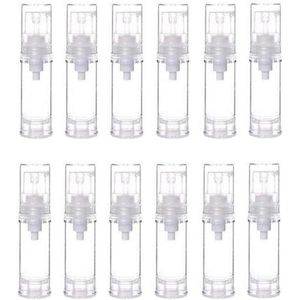 Inovra - Lege Airless Vacuümpomp Fles voor Cosmetische Make-up - 12 Stuks - Navulbare Plastic Crème Lotion Fles - Reizen Monster Flessen - Toiletten Vloeibare Containers