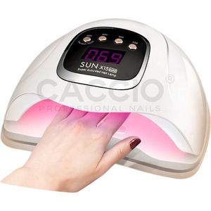 Nageldroger - 280/66 LEDs (Rood)- Nagellamp - Nieuw Nageldroger-X15 Wit/Zwart - Manicure/Pedicure Handen en Voeten - Gellak - Gelnagels - Acrylnagels - Top Coat - Matte Top coat - Led nagellamp - Uv nagellamp - Nagels - Nagellak droger - Tafellamp