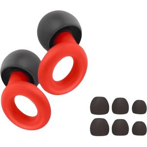 BMJ Trading® - Ear Plugs - Oordoppen voor Slapen - Earplugs - Reizen - Overprikkeling - Earplugs - Rood - SNR 26 dB Demping - Sleep Plugs - Festival Oordopjes - Herbruikbare Gehoorbescherming - Slaap en Gevoeligheid - 8 Dop