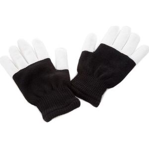 HQ-Power Handschoenen met leds, zwart/wit