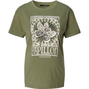 Supermom Zwangerschapsshirt Evergreen met Pied-de-poule Groen