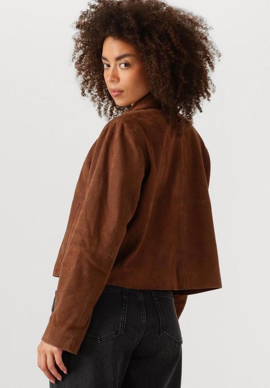 My Essential Wardrobe - Suede Jacket - Bruin - Dames