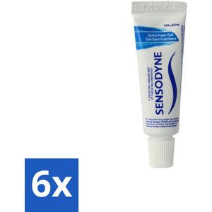Sensodyne - Tandpasta - Extra Fresh Gel - Mini - Compact voor Reizen - 15 ml - Voordeelverpakking - 6 stuks