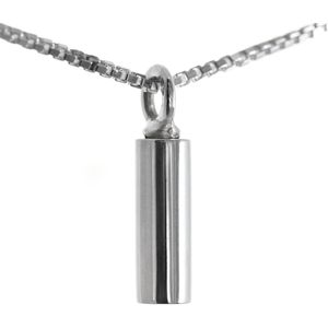 Ashanger Staafje rond zilver met collier.