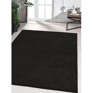 Vloerkleed Montana effen Zwart-200 x 290 cm