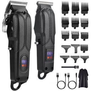 Haar- en baardtrimmer, oplaadbare haartrimmer en gedetailleerde haartrimmerset