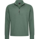 Mario Russo Pique Longsleeve Shirt - Trui Heren - Sweater Heren - Coltrui Heren - M - Groen