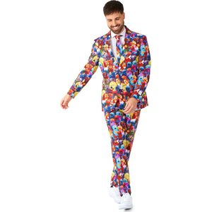 OppoSuits Sesame Street™ - Sesamstraat Pak - Heren Carnaval Kostuum - Inclusief Pantalon, Blazer en Stropdas - Multi Color - Maat: EU 50