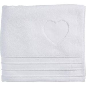 Riviera Maison Heart - Badlaken - 100x180 cm - White