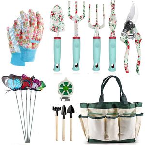 16-delige Tuingereedschap Set voor Tuinieren - Floral Hand Tool Gift Kits - Voor Vrouwen & Mannen - Met Snoeischaar & X-Large Handvat - Opbergtas Heavy Duty