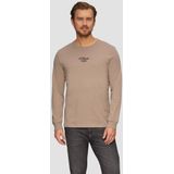 Shirt - Ronde Hals - Jersey - Logoprint - Lange Mouw