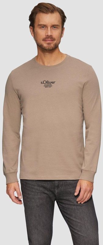 Shirt - Ronde Hals - Jersey - Logoprint - Lange Mouw